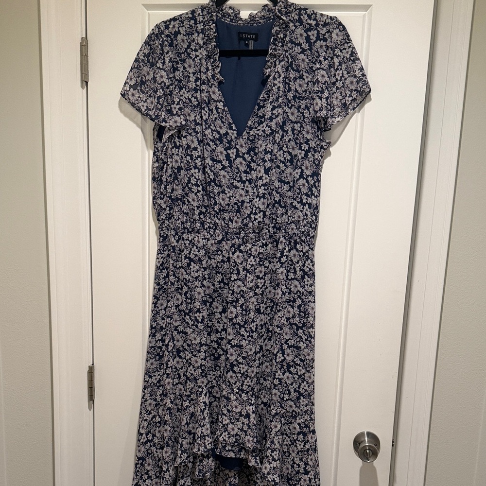 1 State Floral Blue Dress